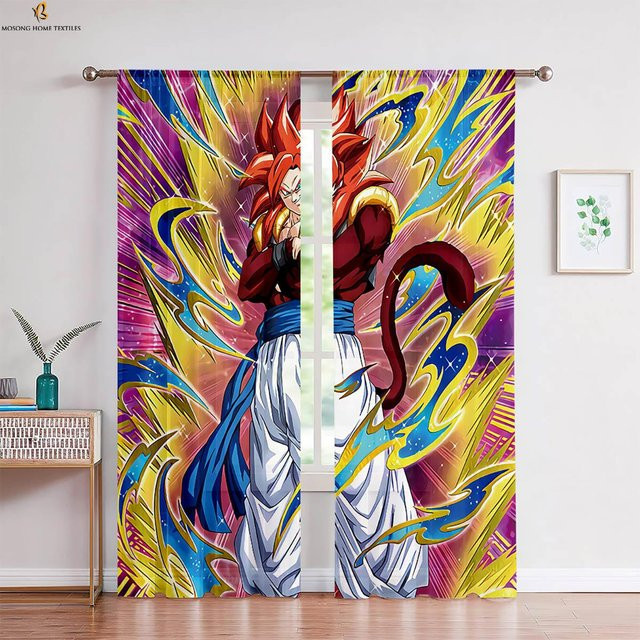 Yiran Furniture Dekorative Anime Vorhänge im Japanischen Stil, 2er-Set, Multicolour, B: 50 cm, H: 130 cm - Bild 1