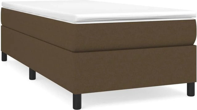 vidaXL Boxspringbett in Braun mit Stoffbezug, B/T/H: 90 x 190 x 35 cm - Bild 1