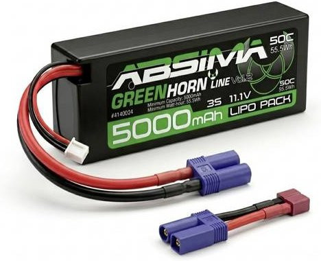 Absima Modellbau-Akkupack LiPo, 11.1V 5000 mAh, Hardcase EC5 - Bild 1