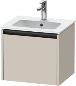 Duravit Waschtischunterschrank Ketho.2 in Taupe Matt, wandhängend mit 1 Auszug, B/T/H: 51 x 42 x 44 cm - Bild 1