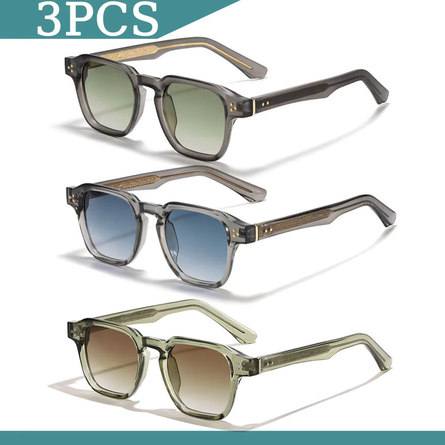 HBK Sonnenbrille, Eckiger Rahmen, Vollrand, Unisex, Kunststoff, Farbverlauf - Bild 1