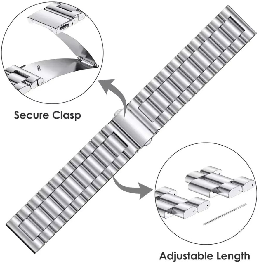 Uhrenarmband Edelstahl, 22 mm, Unisex - Bild 2