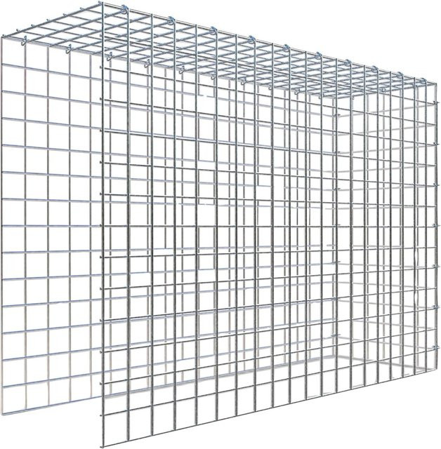 Gabiona C-Ring Anbaukorb Typ 4 in Silbergrau, Maschenweite 5 x 5 cm, B/T/H: 70 x 100 x 30 cm - Bild 1