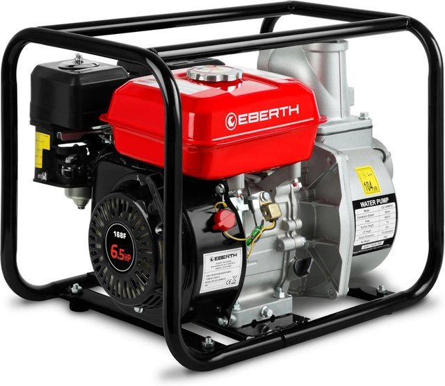Eberth Wasserpumpe mit 6,5 PS, 60.000 l/h Förderleistung, 30 m Förderhöhe und 3 Zoll Anschluss, 4-Takt-Motor - Bild 1