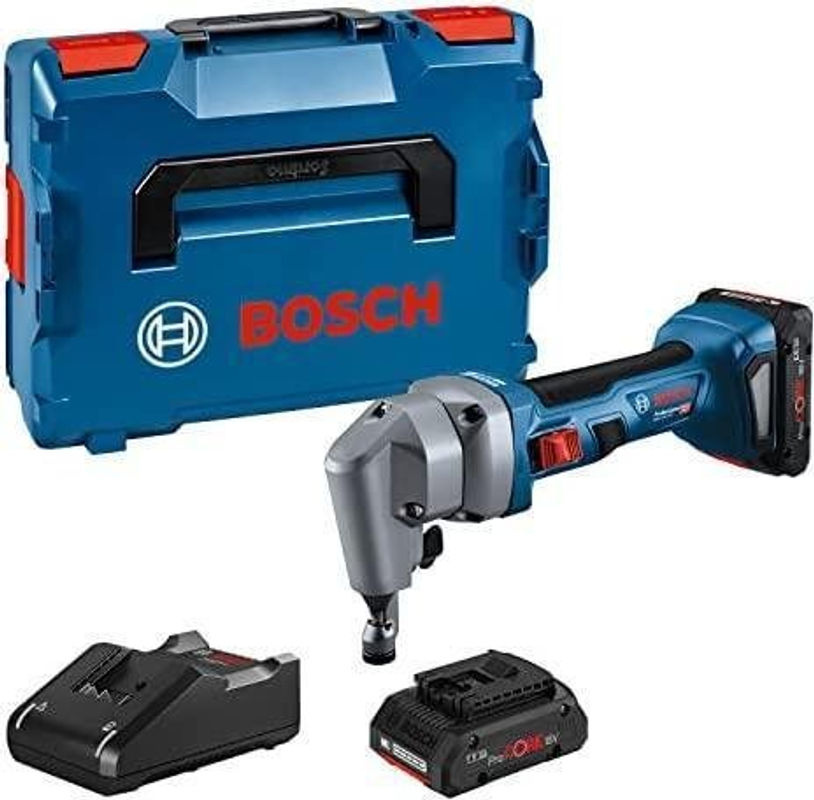 Bosch Professional Akku-Knabber GNA 18V-16 E bürstenlos in Blau/Schwarz mit 2 Akkus und Ladegerät - Bild 2
