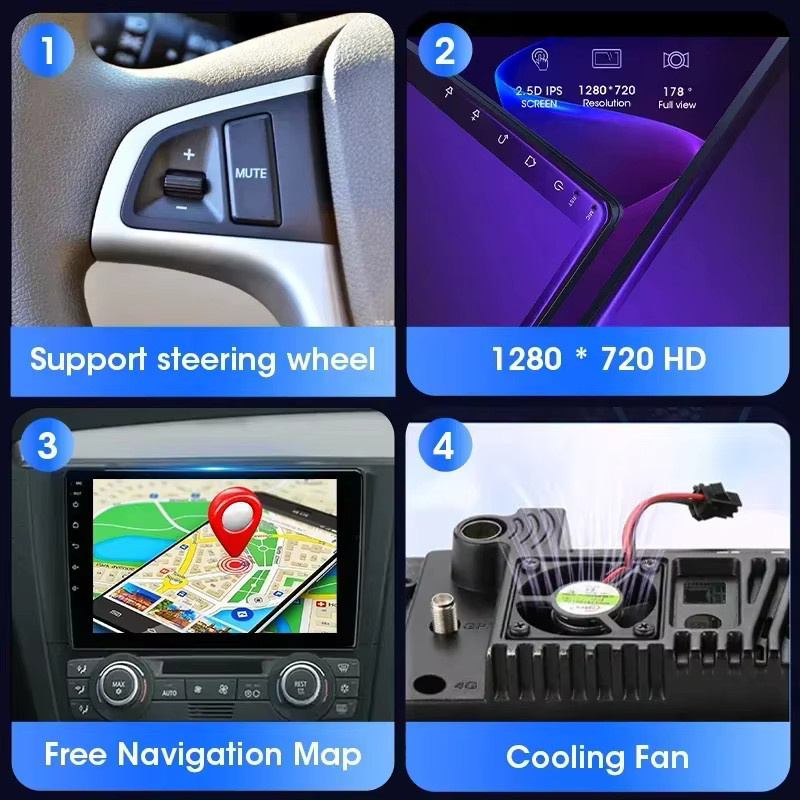 Srnubi 2 DIN Wireless Carplay Android Autoradio mit GPS für Seat Leon 2 MK2 2005–2012 Multimedia Player Stereo Head Unit in Schwarz - Bild 5