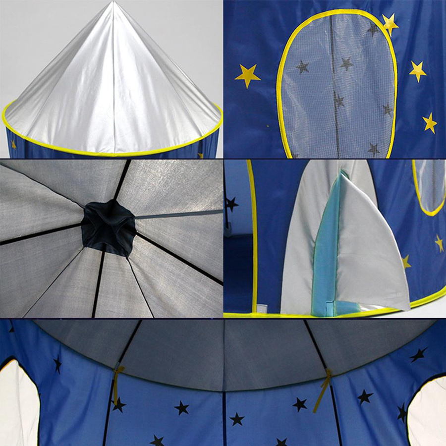 Igeteck Kinderspielzelt Spielzelthaus mit Tragetasche blau - Bild 6