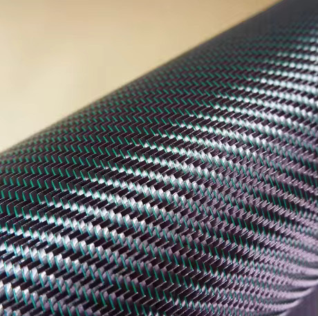 3K Echtcarbonfaser und Metalldraht gemischtes Gewebe in Twill-Bindung mit kleinen Mustern, 200g, Farben: Rot, Blau, Lila und Grün - Bild 3