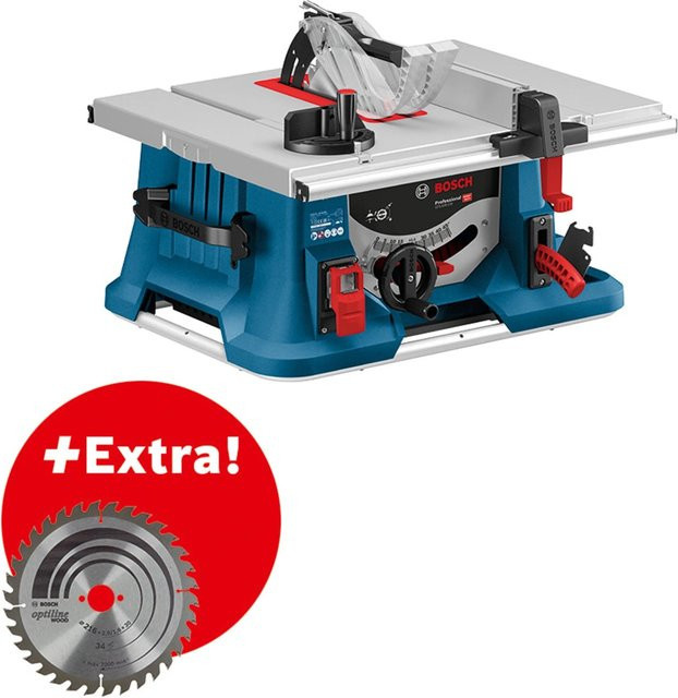 Bosch Professional Tischkreissäge GTS 635-216 mit 1.600 W und Zusatzsägeblatt in Blau - Bild 1