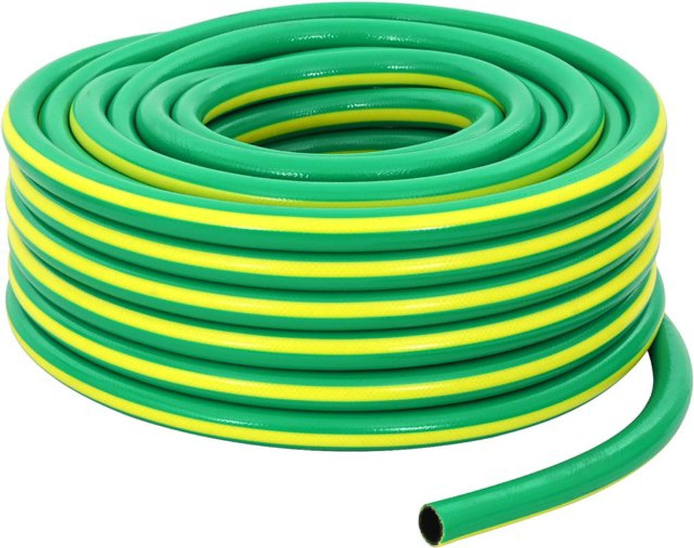 vidaXL Gartenschlauch 5-lagig aus PVC und Polyester, Grün und Gelb, 1/2 Zoll, 100 m - Bild 1