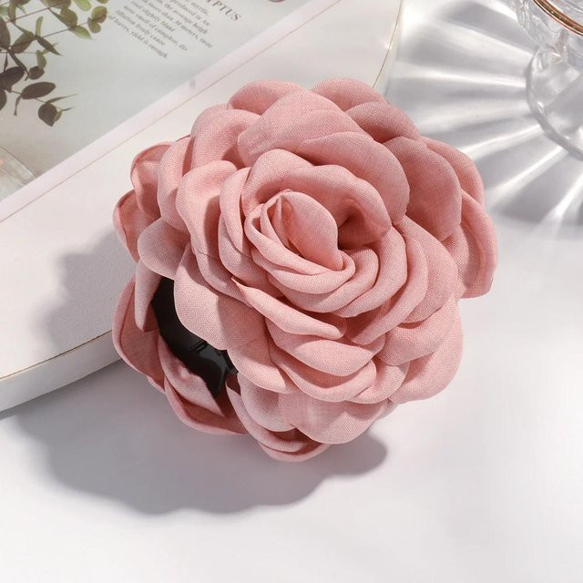 YULIN Haarklammern, Baumwollstoff, Rosenblüte, Damen - Bild 1