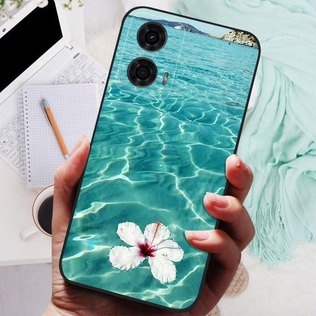 Silikon Handyhülle mit Löwen- und Wolf-Design für Motorola Moto G34 5G in Multicolour - Bild 1