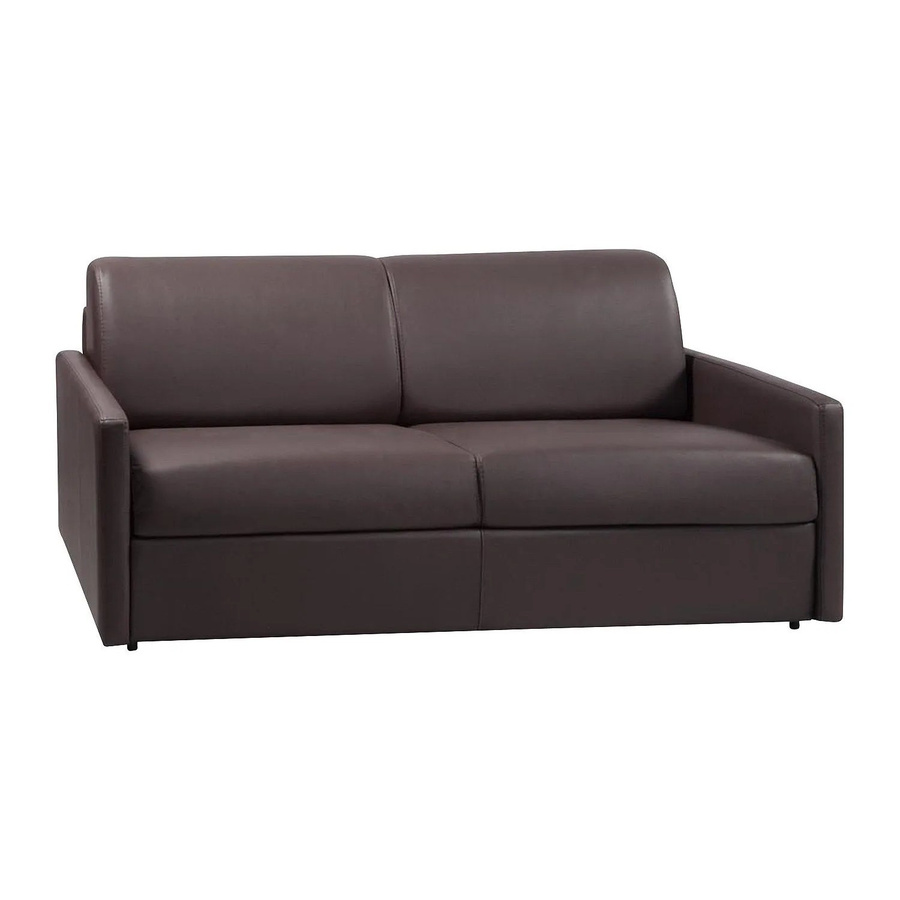 Vente-unique Schlafsofa Calife in Braun mit Polsterrahmen und Kunstlederbezug - Bild 2