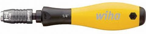 Wiha ESD Bit-Schraubendreher mit SoftFinish Bithalter und Griff 387ESD, gelb, Edelstahl, 1/4 Zoll, 148 mm Länge - Bild 1