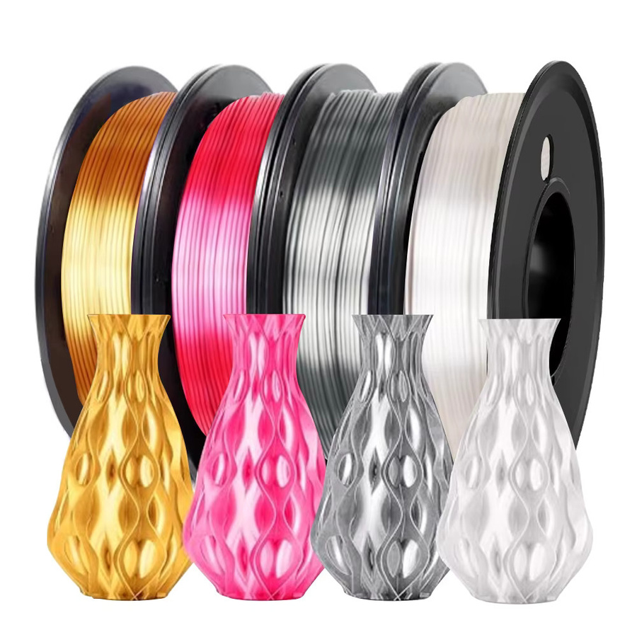 3D Maliang Seidenfilament PLA 1,75 mm für FDM 3D-Drucker, 200 g, Farben: Gold, Silber, Schwarz, Weiß - Bild 3