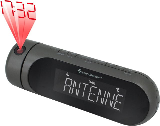 Soundmaster UR6700 Titan DAB+/UKW-RDS Uhrenradio mit Projektion in Schwarz - Bild 1