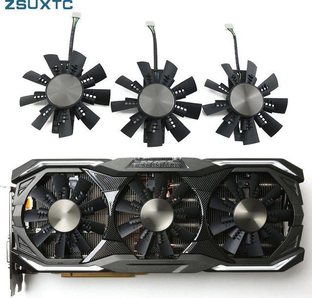 ZOTAC GeForce GTX 1080 1070 Ti AMP Extreme Grafikkarte Kühler Lüfter GA92S2U 4Pin in Schwarz - Bild 1