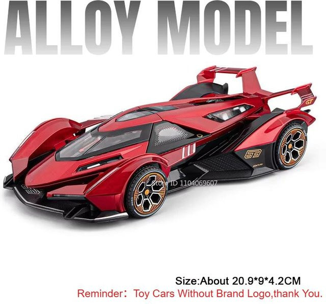 Linyi toy car Lambor V12 Svj63 Miniaturmodell, 1:24, mit Licht und Sound, ab 14 Jahren - Bild 1