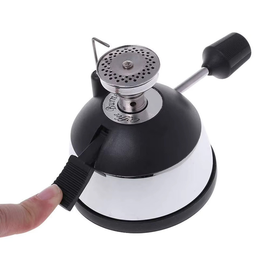 Alloet Butan-Mini-Brenner für Tisch-Siphon in Schwarz mit verstellbarer Flamme für Camping und Picknick - Bild 2