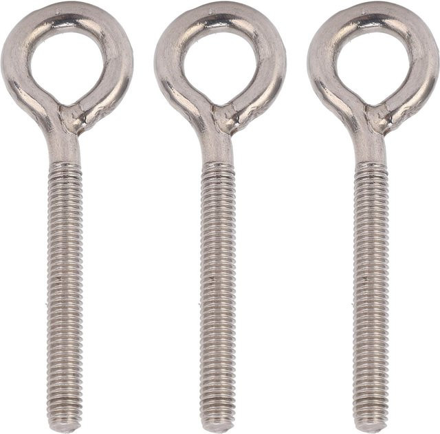 10 Stück Hebeösen-Schrauben von TOMTOP JMS aus 304 Edelstahl in Silber, M6 x 73 mm Haken-Schrauben für Ösenmuttern und Verschlüsse - Bild 1