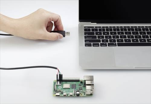 Renkforce USB/TTL Jumper-Kabel für Raspberry Pi, 1x USB 2.0 Stecker A auf 4x Drahtbrücken-Buchse, Schwarz, Länge: 1,00 m - Bild 1
