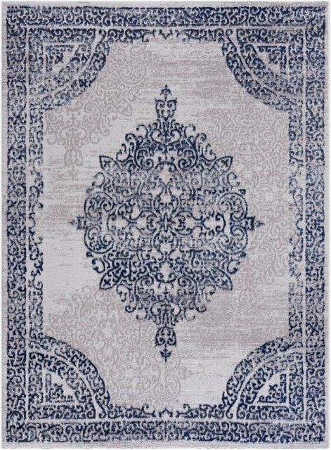 Sanat Teppich Evra Geometrisch Modern Hellgrau B/L: 80 x 300 cm - Bild 1