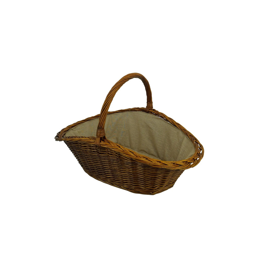 Valo Weidenkorb Oval mit Juteeinlage Braun B: 70 cm, T: 45 cm, H: 42 cm - Bild 2