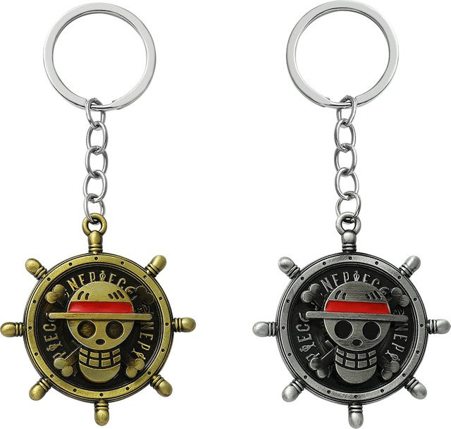 Bandai Schlüsselanhänger, Luffy's Straw Hat Pirates Emblem, Metallanhänger - Bild 1