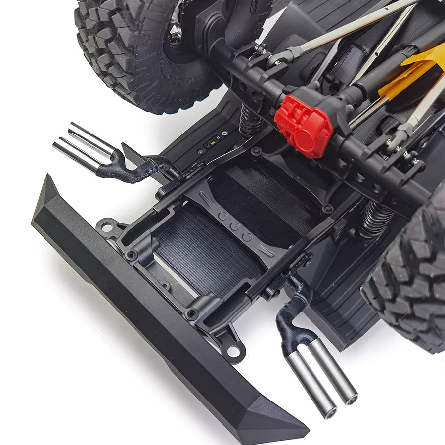 AXSPEED Doppelrohr-Auspuff, RC Crawler Auto Zubehör, Metall, Schwarz - Bild 5