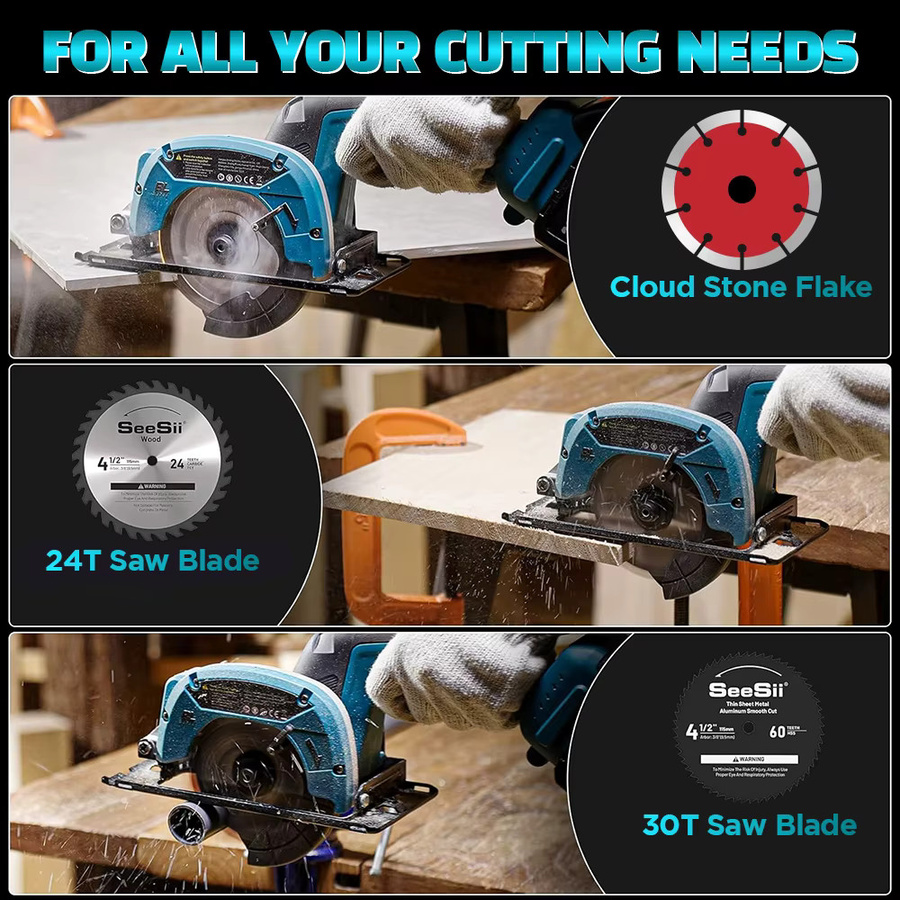 Makita Akku-Kreissäge 125 mm, bürstenlos, blau, kompatibel mit Makita 18V LXT Akkus - Bild 3