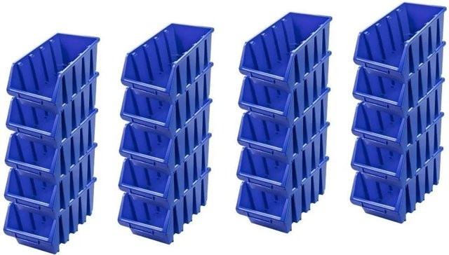 PROREGAL SuperSparSet mit 20 Sichtlagerboxen aus Polypropylen in Blau, H x B x T: 15,5 x 20,4 x 34 cm - Bild 1