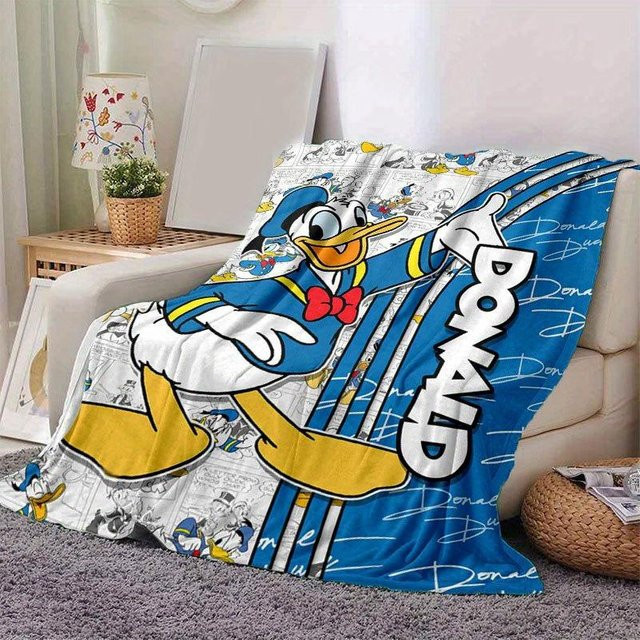 Donald Duck Decke von Living Need F, ultra-weich und gemütlich, Farbe: Weiß, B x H: 80 x 120 cm - Bild 1