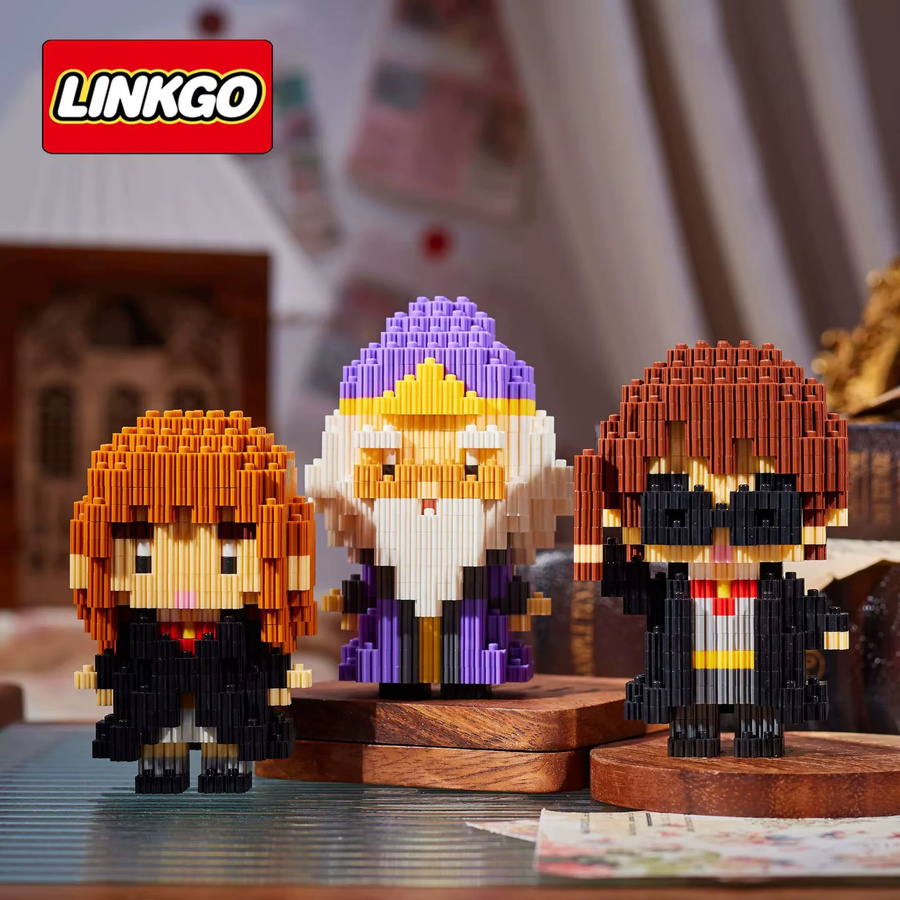Linkgo Harry Potter Hermine Ron Dumbledore Snape, 3D Film Modell, Mini Ziegel Figur Spielzeug - Bild 3