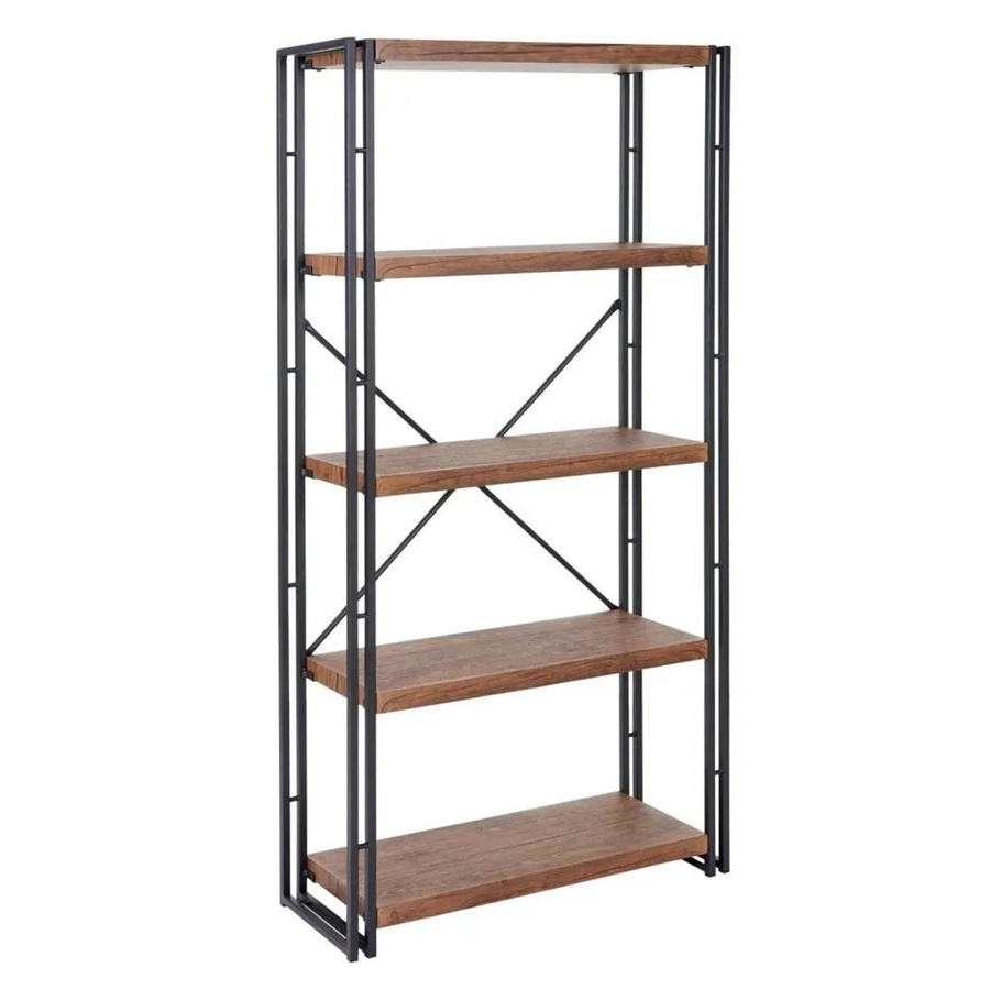 Bücherregal MCW-A27 Wohnregal in Wildeiche-Optik mit 5 Ebenen, Farbe: Braun, H x B x T: 165 x 80 x 30 cm - Bild 2