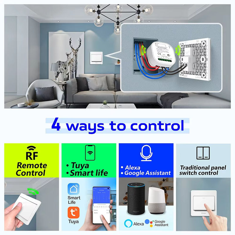 Tuya Smart Life WiFi und 433 MHz Lichtschalter Mini-Modul in Weiß für Alexa und Google Home - Bild 3