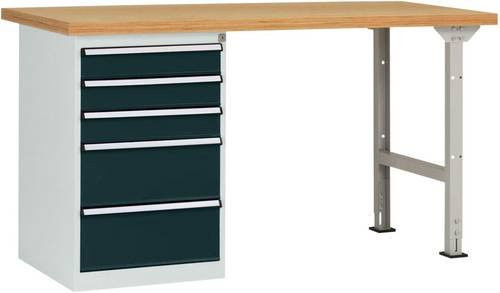 Manuflex WC5114.7016 Werkbanksystem Anthrazit B/T/H: 300 x 80 x 70 cm - Bild 1