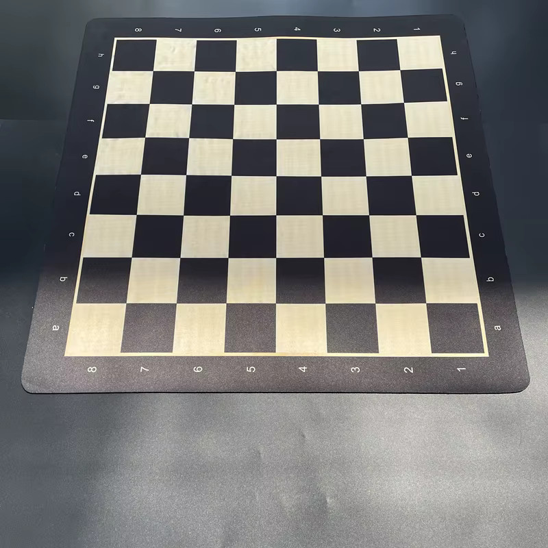 Yernea Schachbrett, Strategiespiel, Gummi, Schwarz-Weiß, 52 cm - Bild 2