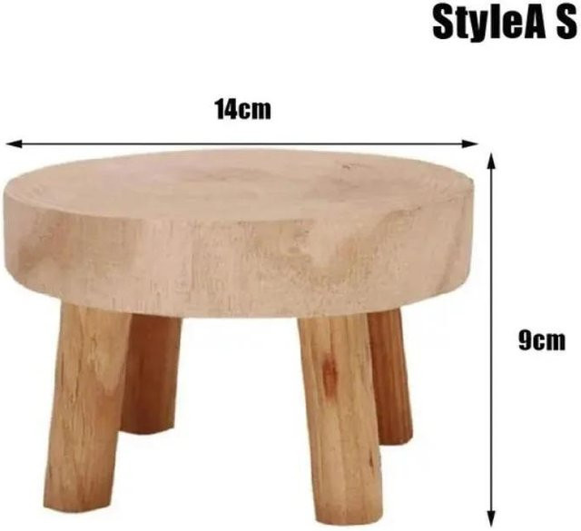 Holz Pflanzenständer Moon moon2 in Beige für Innen und Außen - Bild 1