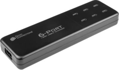 Good Connections USB-Desktop-Schnellladestation mit 6 USB-C Ports, 120 W, schwarz - Bild 1
