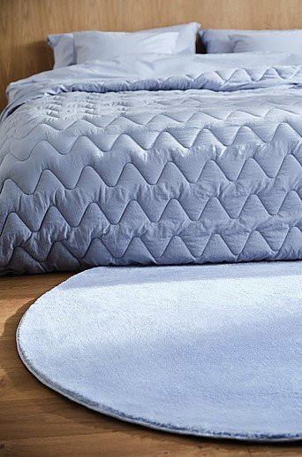 Jotex CORAL Rundteppich Blau aus Polyester mit rutschfester Unterseite - Bild 1