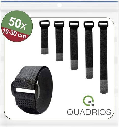 Quadrios 25CA575 Klettkabelbinder aus Nylon in Schwarz, Breite: 20 mm - Bild 1