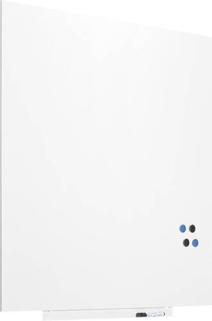Rocada Whiteboard SKIN COLOUR, rahmenlos, magnethaftend, mit Ablageschale, Farbe: Weiß (RAL 9003), B: 100 cm, H: 100 cm