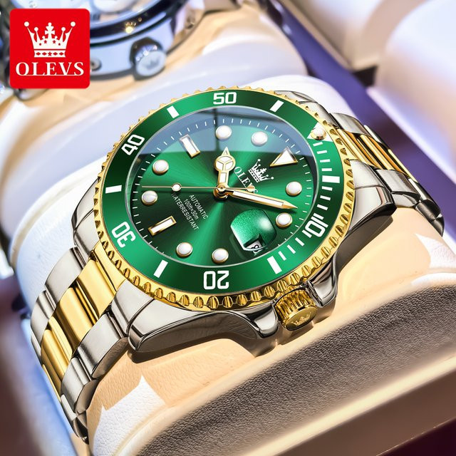 OLEVS Armbanduhr Automatik, Edelstahl, Herren - Bild 1