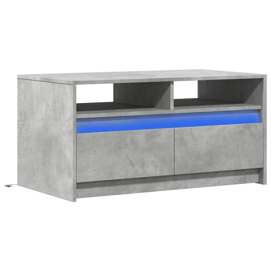 vidaXL LED-Couchtisch in Grau aus Holzwerkstoff im Industrial-Design - Bild 1
