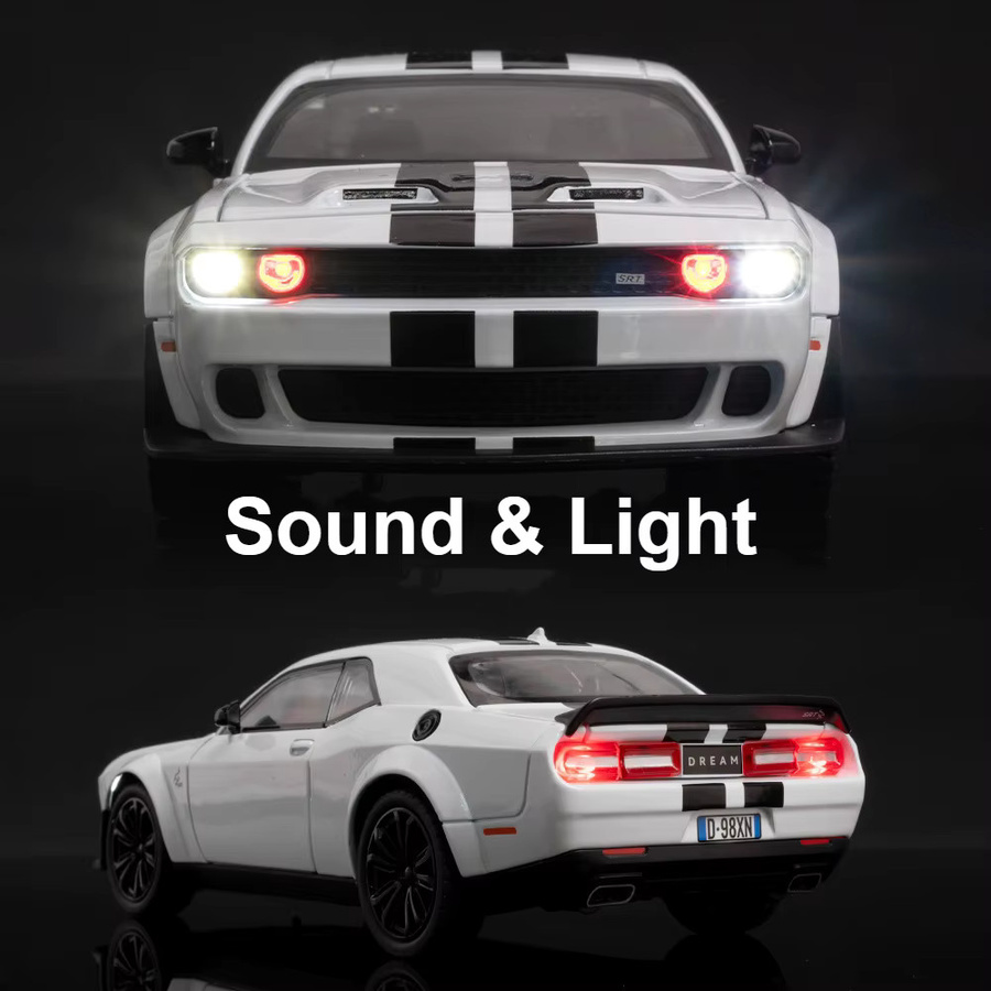 Platinum Challenger SRT Hellcat Dämonenaugen, Modellauto, 1:22, Metall, Licht und Sound - Bild 4