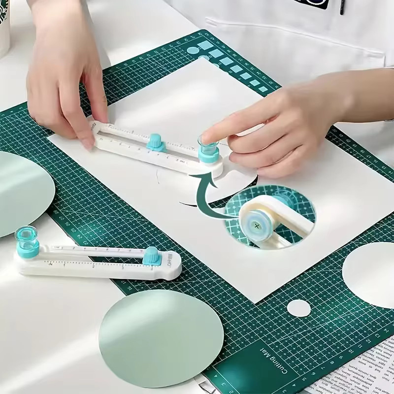 Kreisförmiger Papierschneider mit 45mm Messerkopf für Scrapbooking und Bastelarbeiten in Weiß - Bild 3