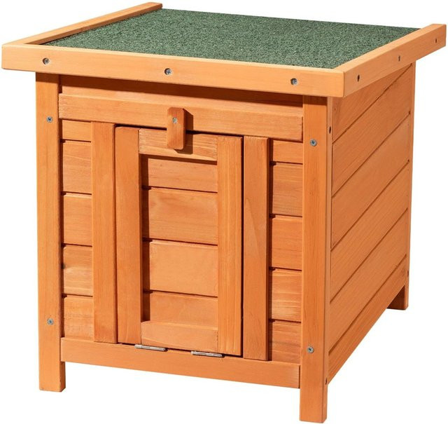 Wiltec Katzenhaus Kleintierhaus Wurfhaus Tierstall Nagerstall in Bronzebraun, B/T/H: 42,0 x 43,0 x 43,0 cm - Bild 1