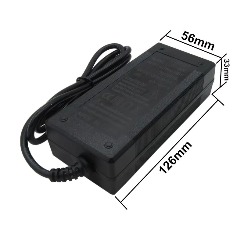 CYGEREEN Lithium-Ladegerät 29,4V 2A für 7S 24V Li-Ionen-Akkus mit 5-in-1-Stecker (GX12, GX16, XLRM, 8 mm), Schwarz - Bild 4