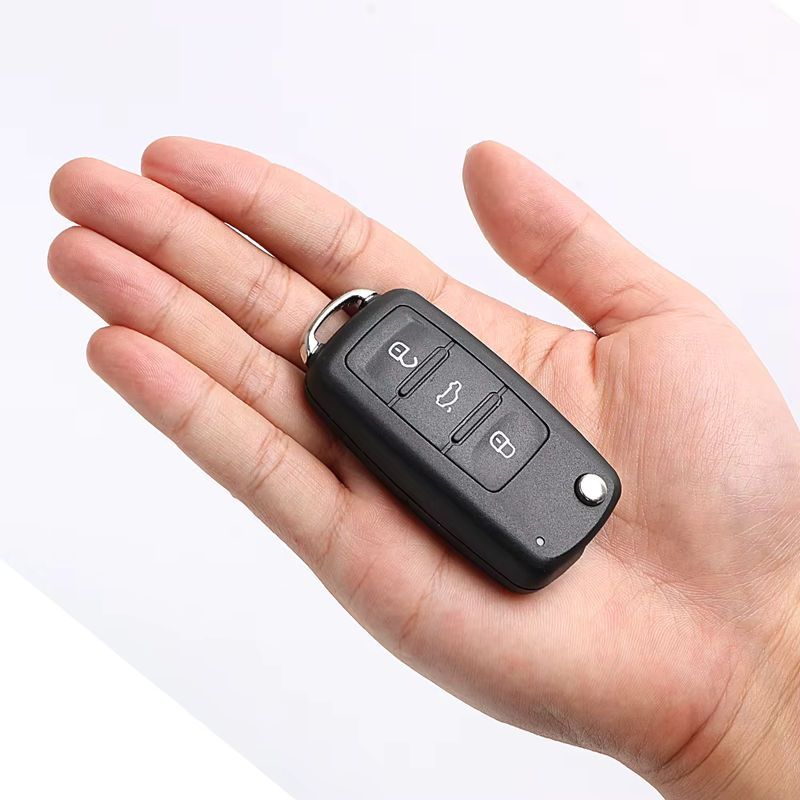 3-Tasten-Fernbedienung Flip-Rohling und Autoschlüsselgehäuse für VW in Schwarz für Golf, Jetta, Polo, Käfer, Caddy, Eos und Scirocco Touran - Bild 4