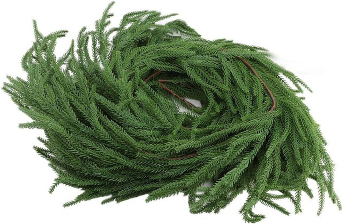 OutsideWorld Künstliche Tannengirlande aus PVC in Grün für Weihnachtsdekoration, Länge: 270 cm - Bild 1